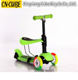 Three Wheels Baby Plastic Kick Scooter with Comfortable Seat