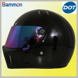 FRP Black Retro Motorcycle Helmet (MF084)
