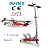 Oubiao Papa Run Scooter Kids Pedal Kick Scooter with 3 Flashing Wheel