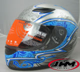 Motorcycle Helmet Full Face (ST-821 Dark Angel-silver Blue)