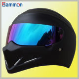 FRP Pure Black Retro Motorcycle Helmet (MF082)