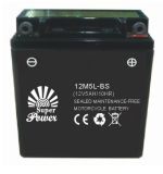 Motorcycle Battery 12V 5ah with CE UL Certificte Called 12m5l-Bs