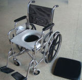 3-in-One Stainless Steel Commode Wheelchair (C6SS)