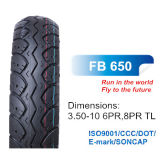 ISO Motorcycle Parts Scooter Tyre 3.50-10