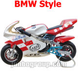 Pocket Bike with 49cc Pull Start Engine, BMW Style Sticker (DR160)