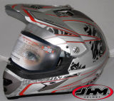Motorcycle Motocross Helmet with Visor (ST-906 silver)