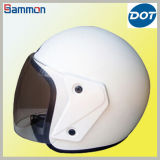 DOT White Half Face Motorcycle Helmet (MH052)