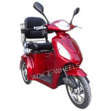 500W-800W Disabled 3 Wheel Mobility Scooter with Deluxed Seat and Basket