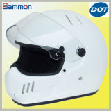 FRP Pure White Retro Motorcycle Helmet (MF083)