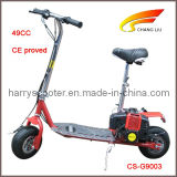 CE Proved Big Size 49CC Single Cylinder 2 Stroke Air Cooled Pull Starter Gasoline Scoter for Adult and Youth, CS-G9003