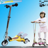 Patent Kids Aluminum Twin Tail Scooter with Flashing Wheel, Foot Scooter with Certification