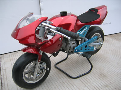 47cc, Single-Cylinder, Air-Cooled, 2-Stroke Pocket Bike (JZ-001)