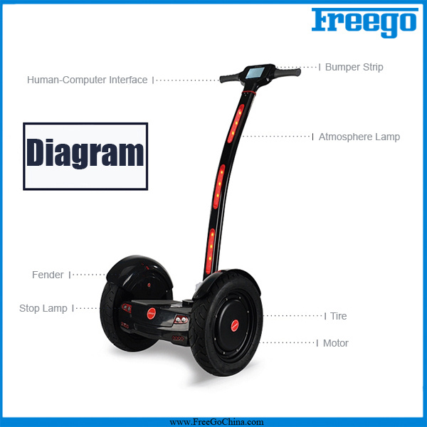 Freego U5 Black Model 2700W Self Balancing Electric Scooter