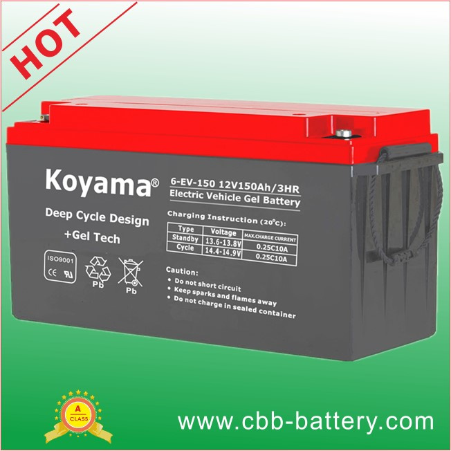 12V150ah E-Bike Electric Vehicle Deep Cycle Gel Battery