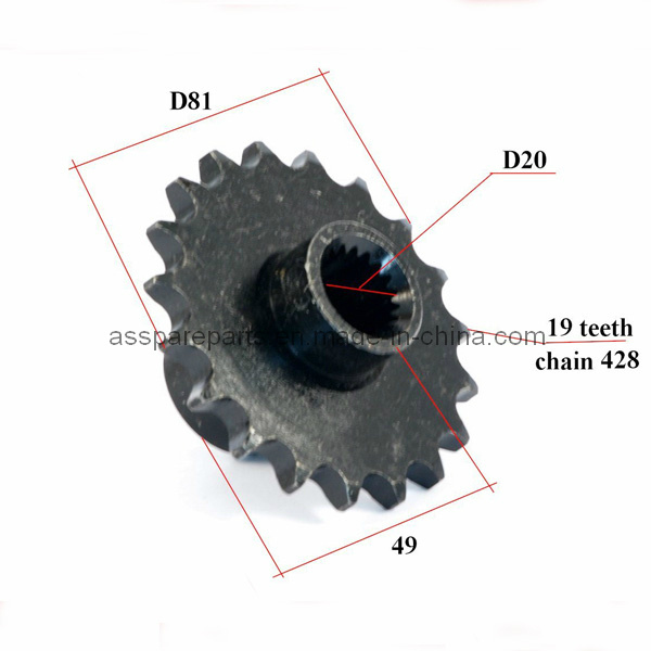 150cc ATV 19 Teeth Front Sprocket for 428 Chain (EGO50)