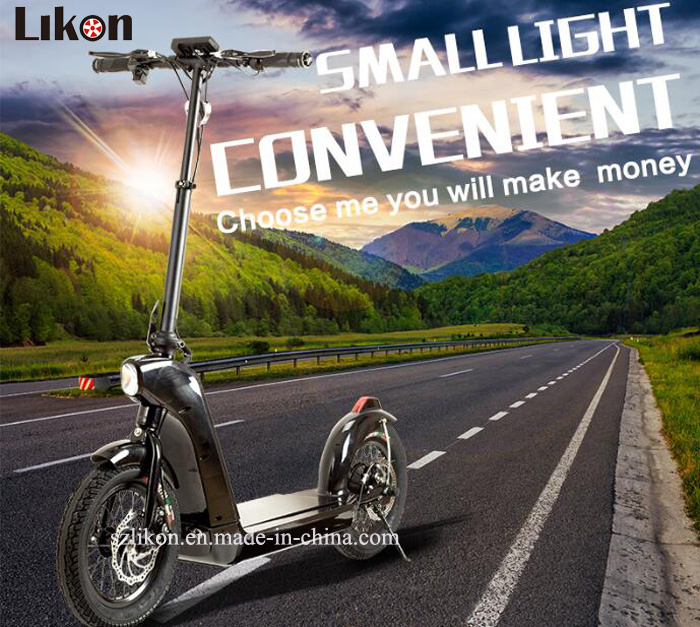 Fast Folding Electric Scooter with Patent Design and Front&Rear Disc-Brake with ABS Funtion Scooter, Max Load up to 150kg.