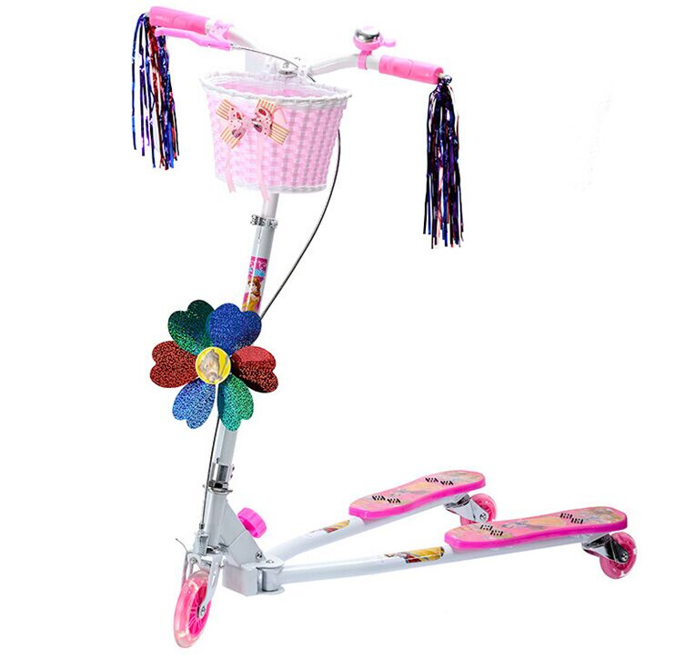 Children Three Roller Skating Scooter Mini Stunt Scooter Kick Scooters, Seven Color Flashing Wheel with MP3 Realplayer