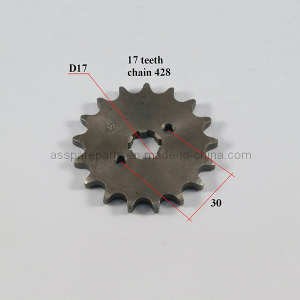 Motorcycle 428 Chain Sprocket with 17 Teeth (EGO49)