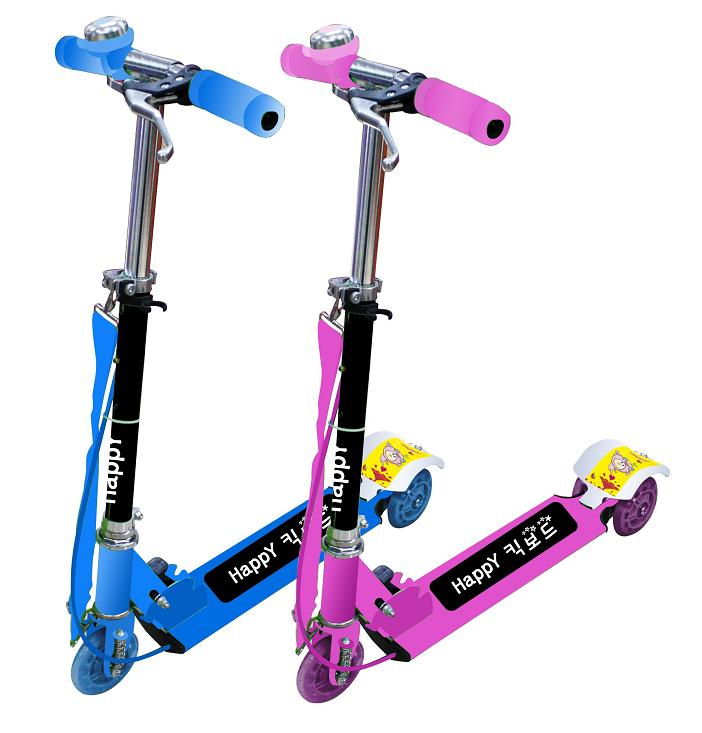 3 Wheel Folding Kick Scooter with Handbrake