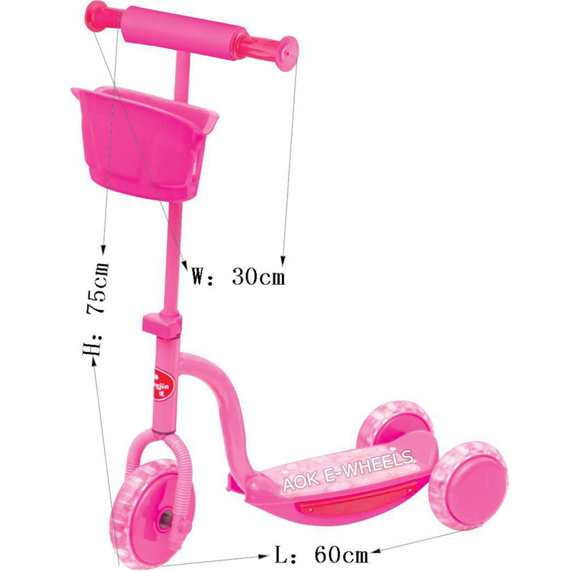 Lovely 3 Wheel Carton Baby Kick Push Scooter (CS-006)