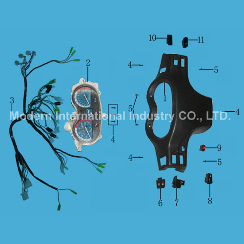 Motorcycle Speedometer Assy