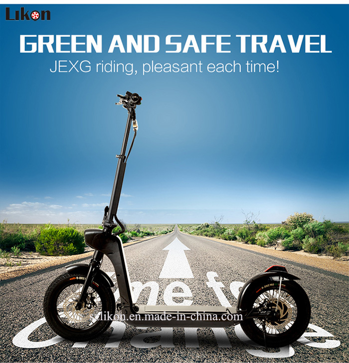 14inches Adult Folded Electric Scooter with 24cm Wide Pedal and Anti-Explosion Tires, Hot Sale Model Jiexg Mini Scooter.