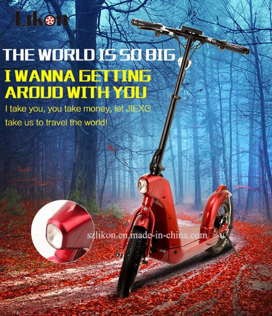 Adult E-Scooter with LCD Display and Bluetooth Speakers. Foldable, 36V, 500W, Far Distance Capacity electric Scooter.