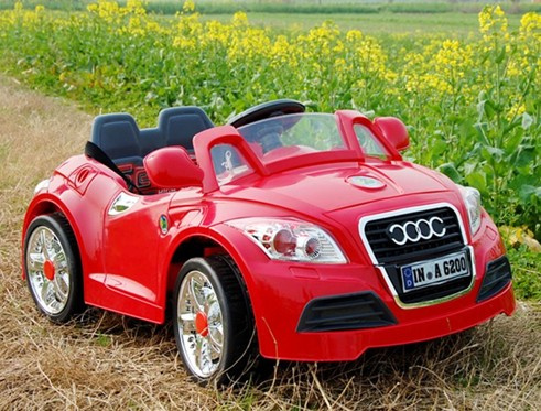 pink audi toy car
