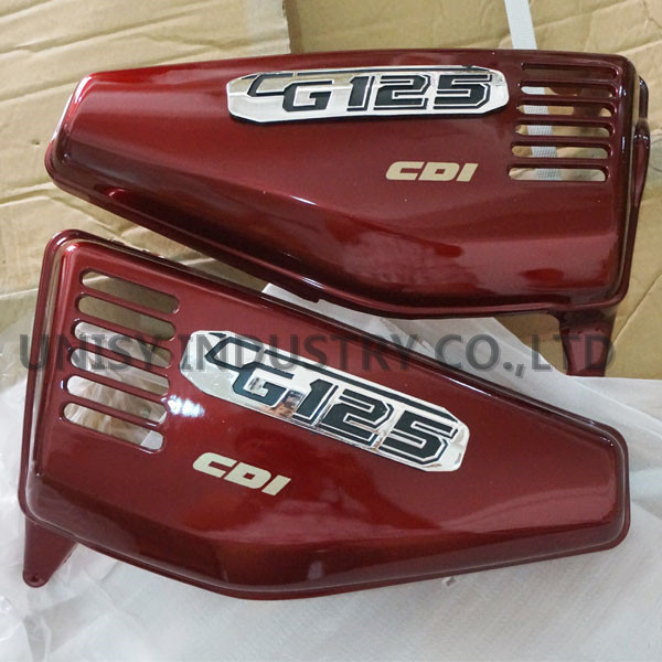 Motorcycle Dark Read Cg125 Side Cover. Motorcycle Plastic Parts