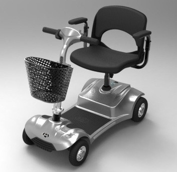 Straight Hand Scooter, Four Wheel Scooter