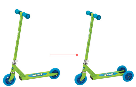 Convertible 2 Wheel to 3 Wheel Kids Kick Scooter