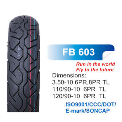 Auto Parts Scooter Tubeless Motor Tyre with ISO