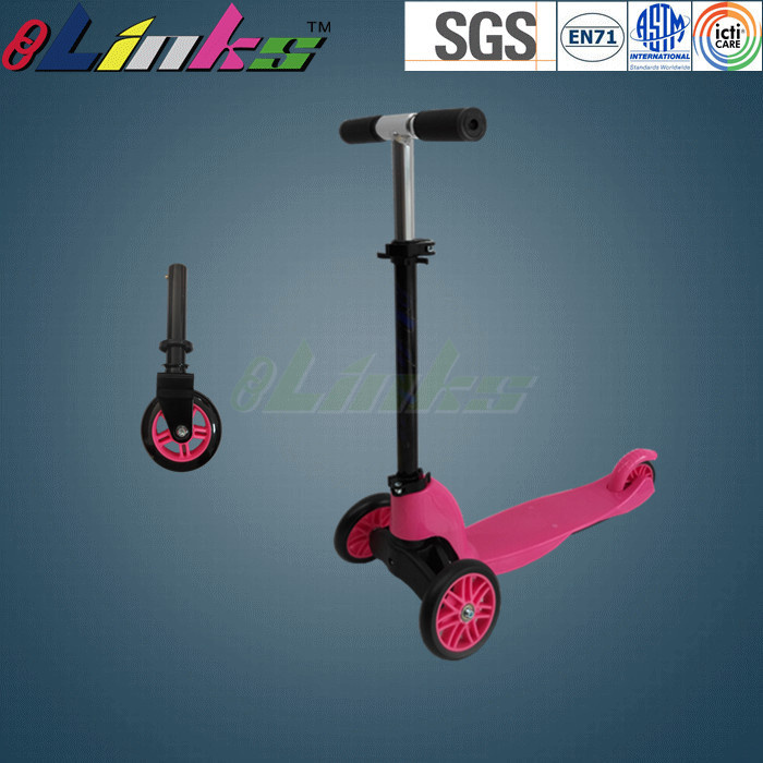 Exchangable 2 Wheels and 3 Wheels Kick Scooter for Kid Riding