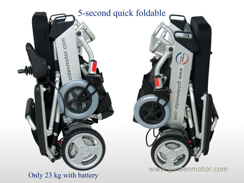 8'' Folding Electric Wheelchair with Brushless Motor