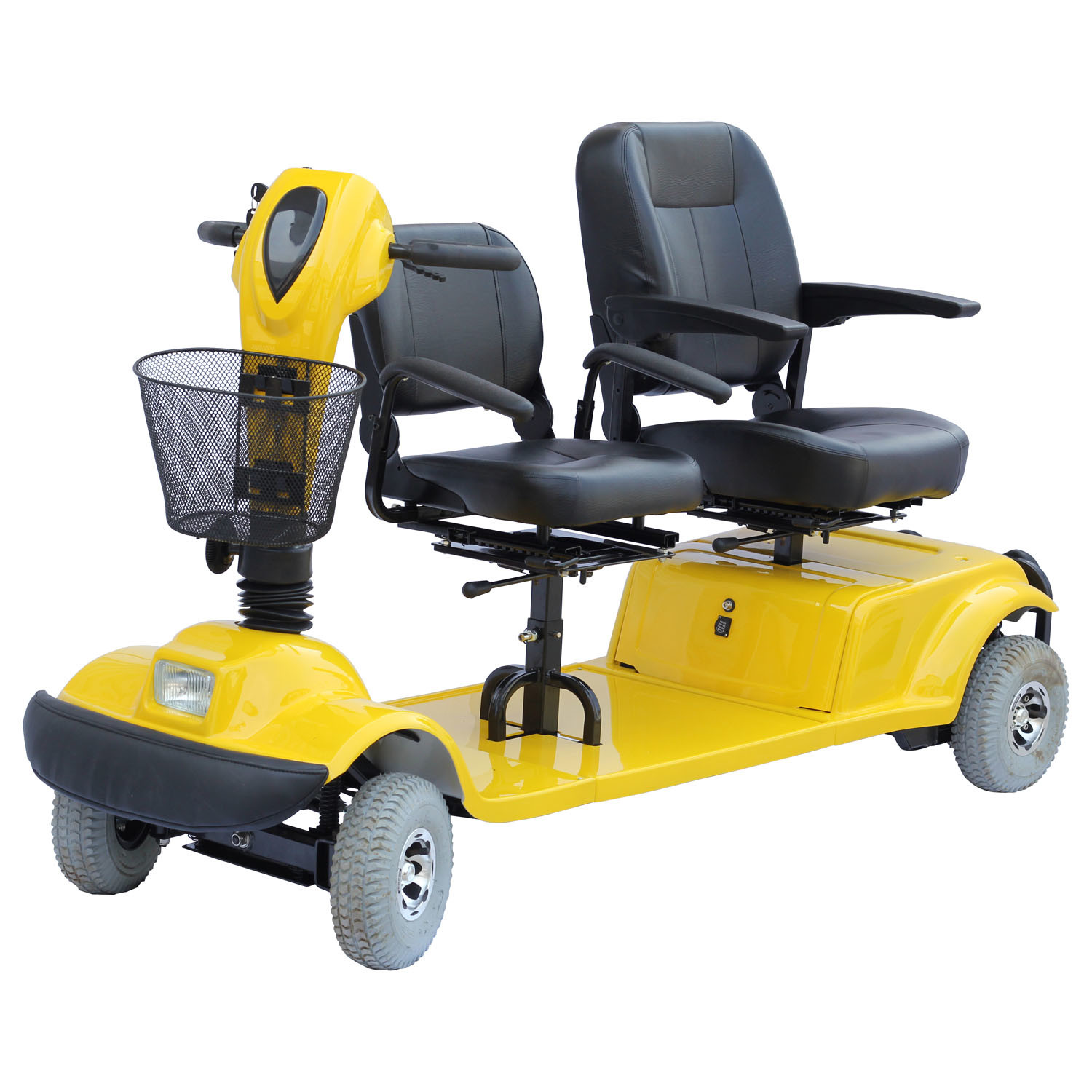Double Seat Mobility Scooter, Yellow Scooter, Four Wheels Electric Scooter (EML46H