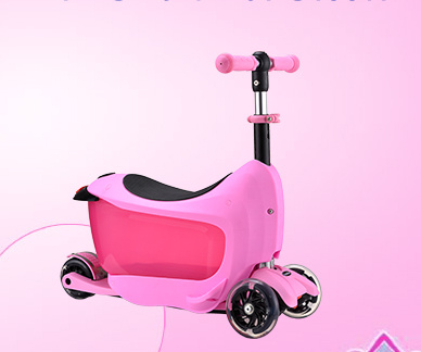 2016 New Patent Mini Kids Kick Scooter with Seat and Container