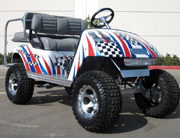 300 Cc, Four Stroke Gas Powered Golf Utility Vehicle