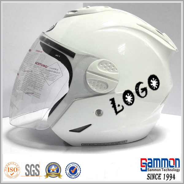 Pure White Half Motorbike Helmet (OP201)