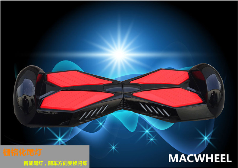 2016 New Design Two Wheel 350W Smart Scooter Electric Skateboard 1*6.5'' Black
