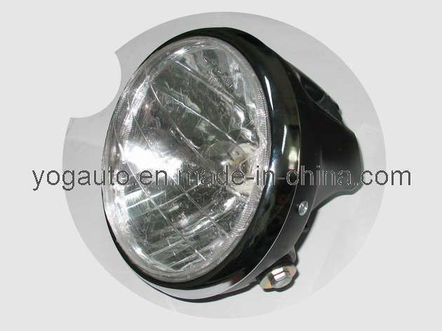 Yog Black Motorcycle Headlight Assy for Bajaj Boxer