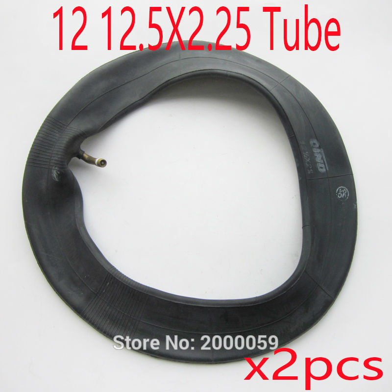 (2X) Qind 12inch 1/2X2 1/4 (12.5X2.25) Scooter Inner Tube Bent Valve