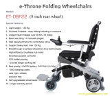 E-Throne Folding Wheelchair /Lighest /Safest /Foldabe with Brushless and Gearless Motor with EEC Certificate