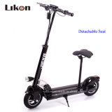 10 Inches Tire Foldable and Detachable Seat E-Scooter, 48V 350W Germany Brushless Motor, up to 55km Per Fully Charged, Wholesales Price E Scooter.