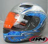 Motorcycle Helmet Full Face (ST-821 Dark Angel-silver Blue)