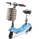 Electric Scooter with Seat and Basket
