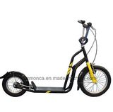 Premuin Quality Black Color Foot Scooter Kick Scooter with Hi-Ten Steel Frame