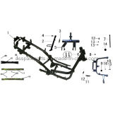 China High Quality 50cc Scooter Complete Frame (SC022)
