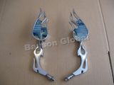 Firey Eye Chrome Mirror Set Scooter Parts#70046