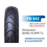 High Strength Motorcycle Parts Scooter Tyre 90/90-10