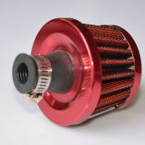 12mm Air Intake Cone Universal Air Filter Cleaner Round Column Red